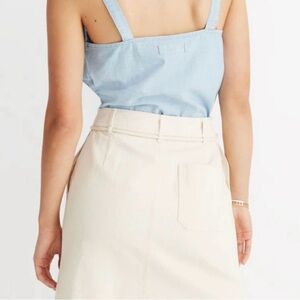 Madewell Womens Ivory Cream Denim Mini Skirt - Size 14